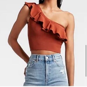 Express NWT one shoulder crop top